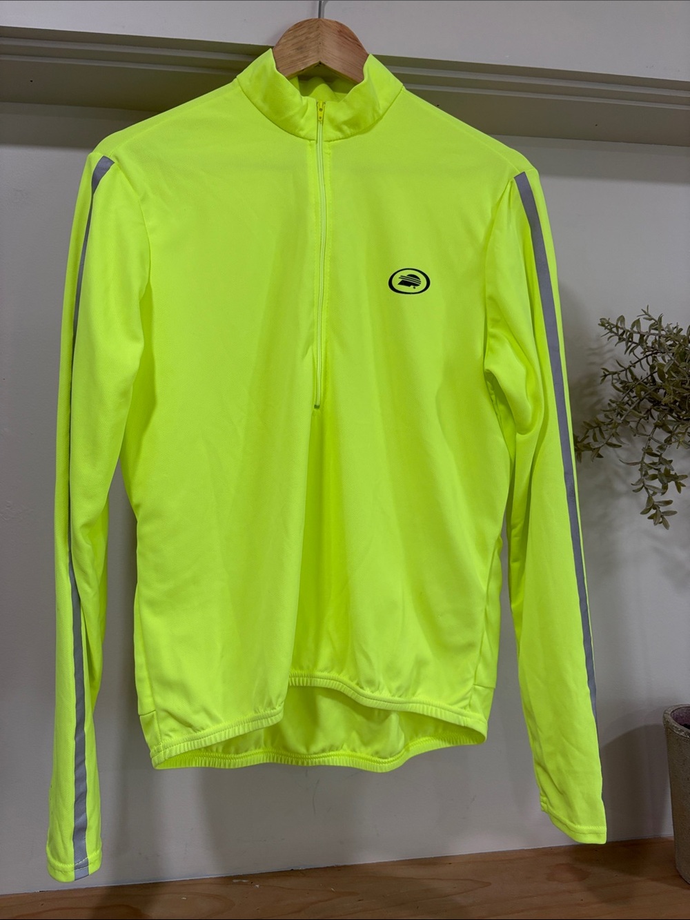 Performance Neon Yellow Cycling Jersey, Size M
